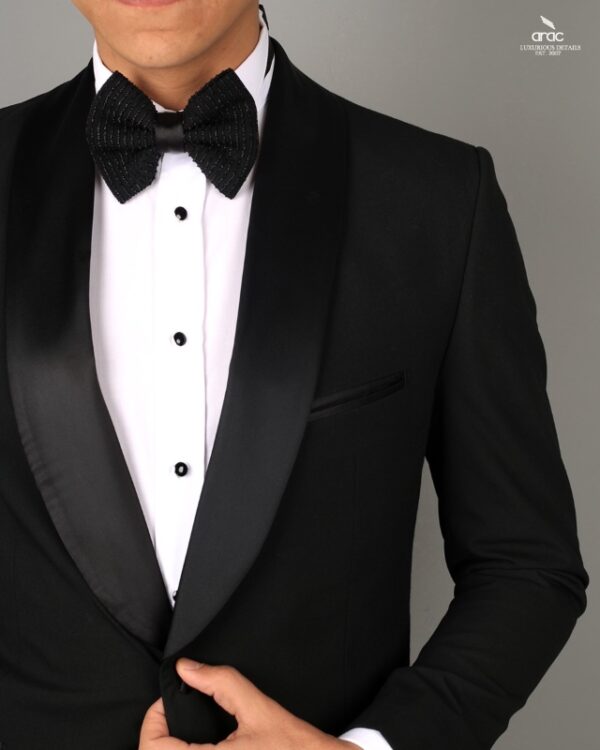 Smart Fit Black Wedding Suit - Image 3