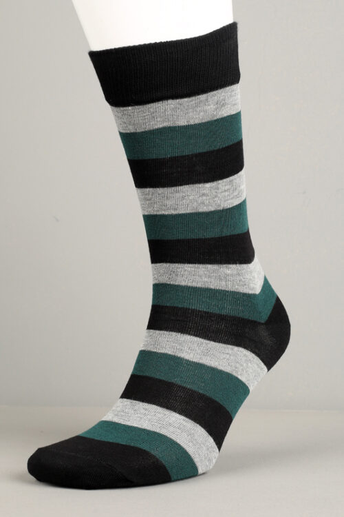 Black & Grey & Olive Cotton Socks