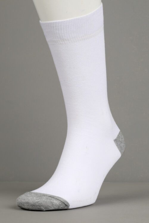 White & Grey Cotton Socks