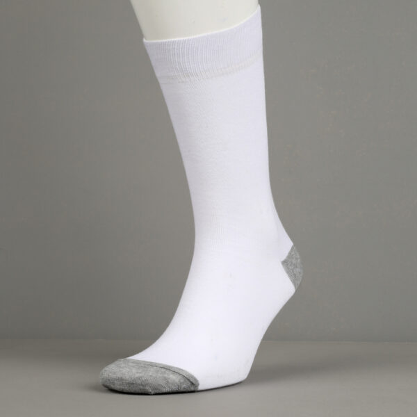 White & Grey Cotton Socks