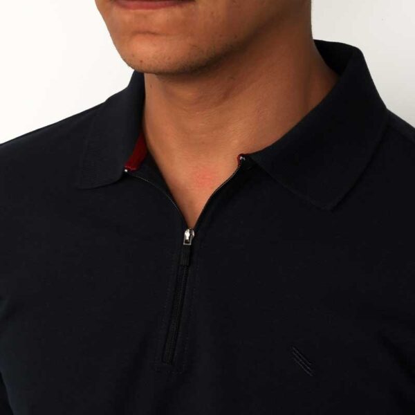 Smart Fit Navy Blue Polo T-Shirt - Image 4