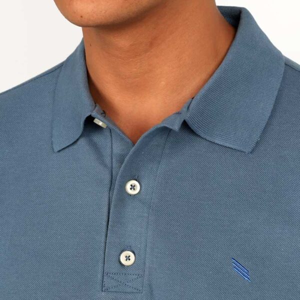 Smart Fit Sky blue Polo T-Shirt - Image 4