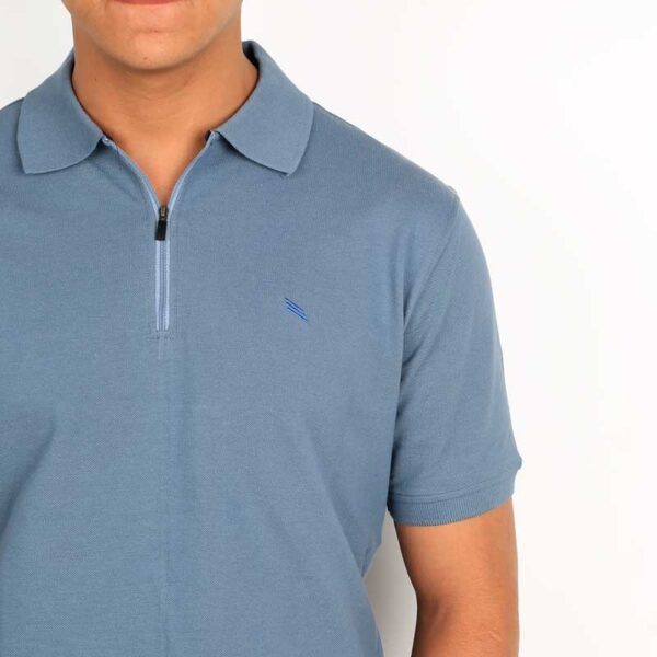 Smart Fit Sky blue Polo T-Shirt - Image 2