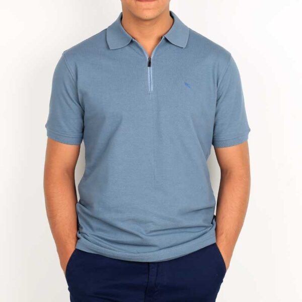 Smart Fit Sky blue Polo T-Shirt