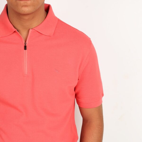 Smart Fit Pink Polo T-Shirt - Image 2