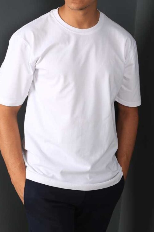 Smart Fit White Over Size T-SHIRT