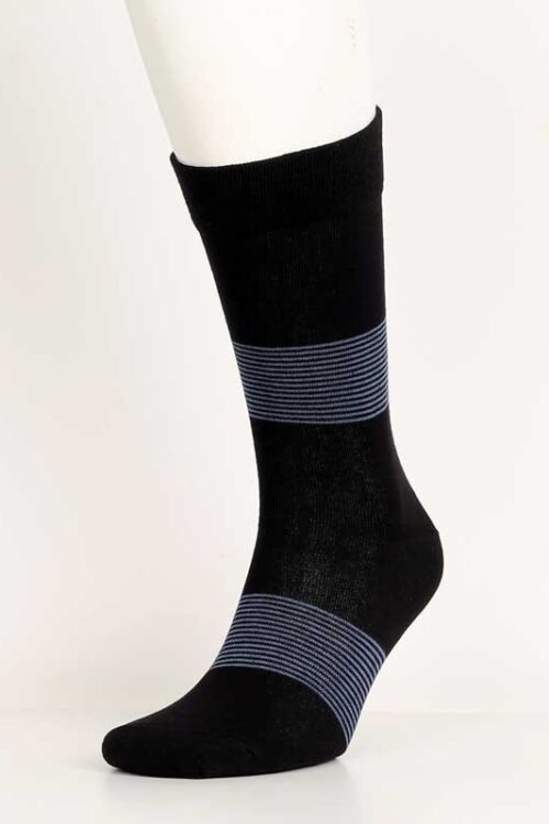 Black & Blue Cotton Socks