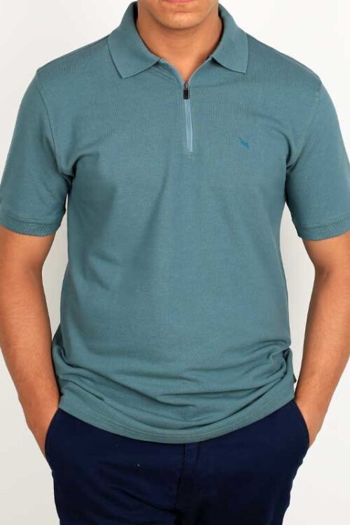 Smart Fit Sea Green Polo T-Shirt