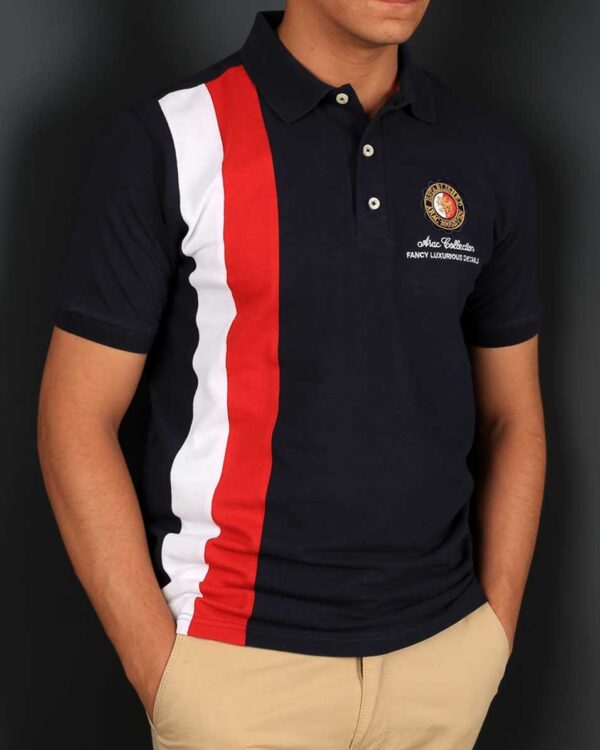 Smart Fit Navy Blue Polo T-Shirt - Image 2