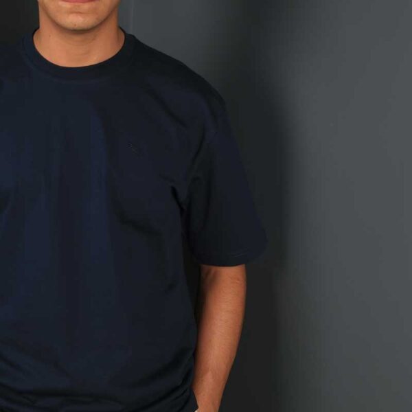 Smart Fit Navy blue Over Size T-SHIRT - Image 4