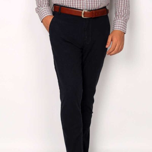 Smart Fit Navy Blue Gabardine Pants