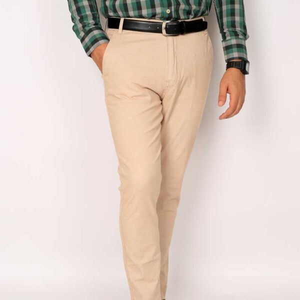 Smart Fit Beige Gabardine Pants