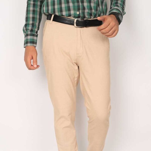 Smart Fit Beige Gabardine Pants - Image 2