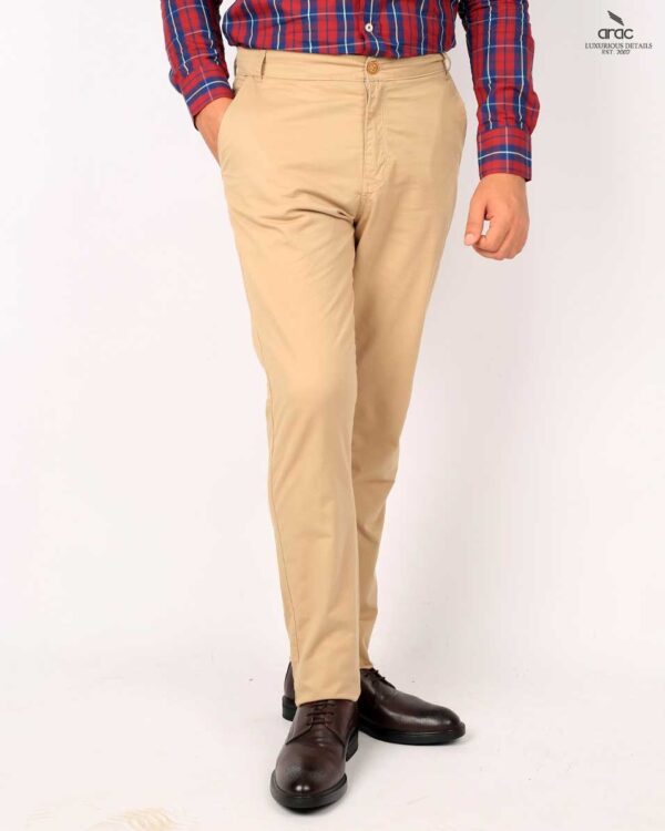 Smart Fit Beige Gabardine Pants