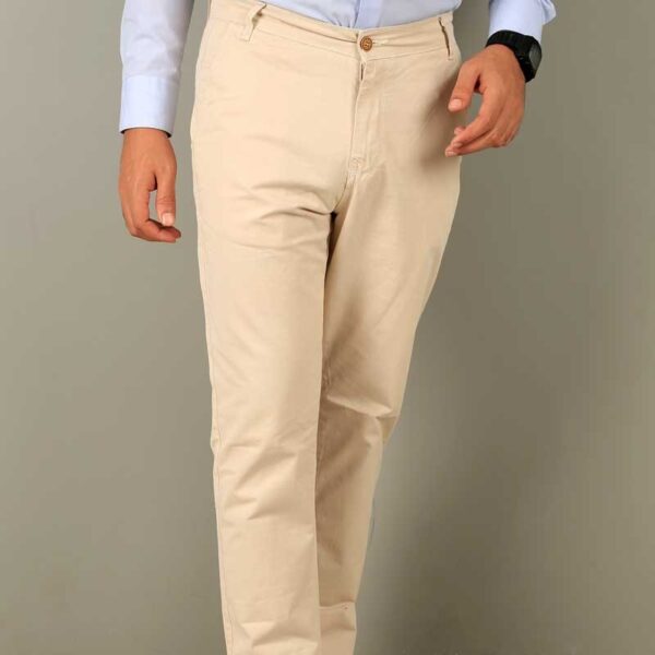 Smart Fit Beige Gabardine Pants