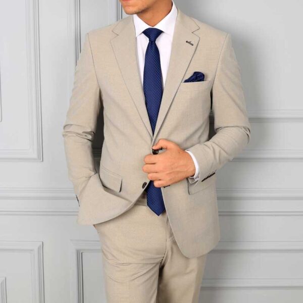 Smart Fit Beige Suit - Image 2